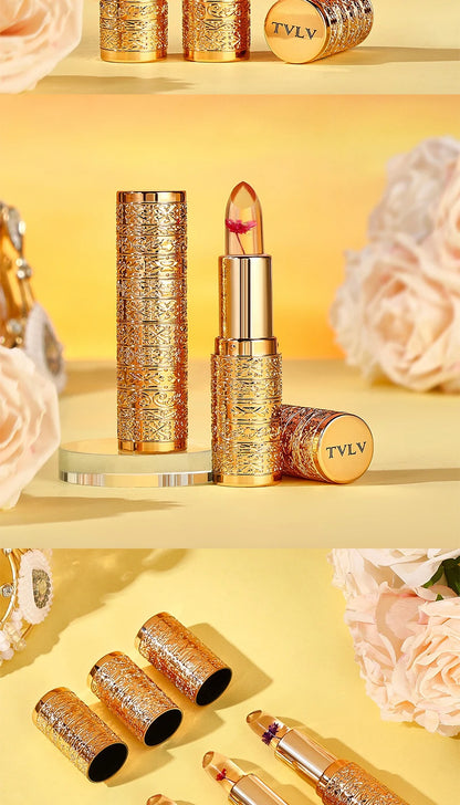 Crystal Color-Changing Flower Jelly Lipstick - Long-Lasting Moisturizing Balm