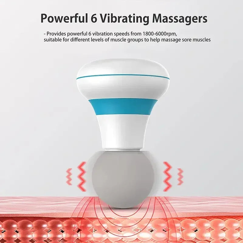 Mini Deep Tissue Massage Gun - Portable Handheld Muscle Massager - 8