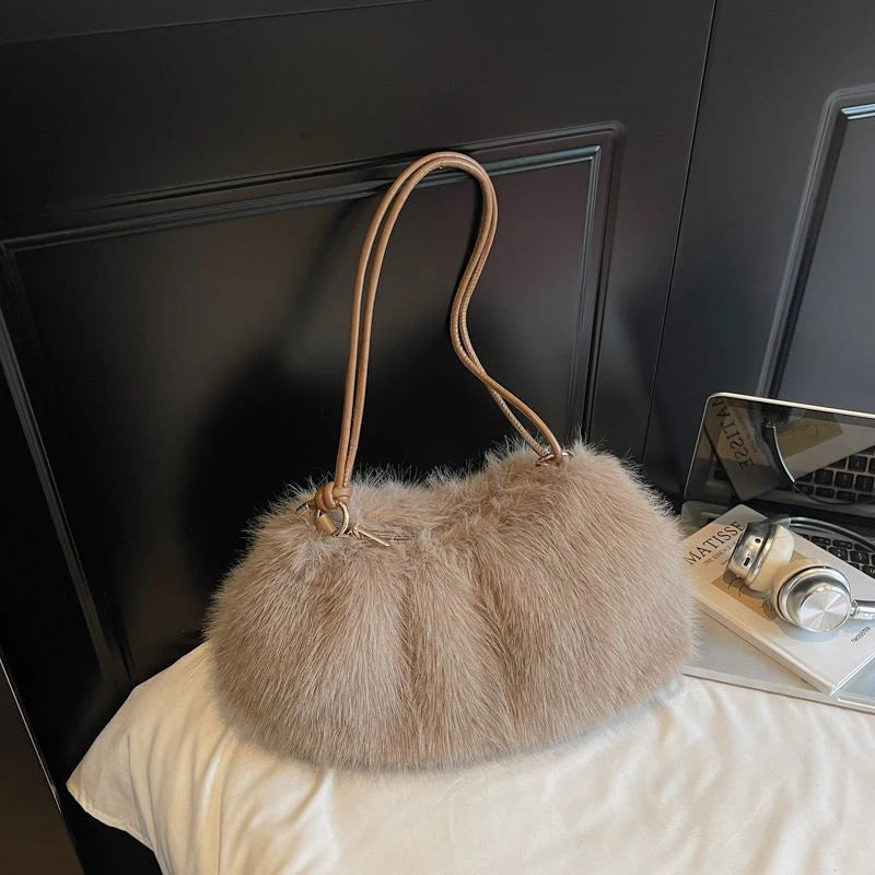 Luxury Plush Fur Shoulder Bag