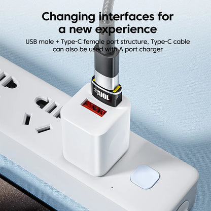 USB A Male to USB C Female OTG Adapter - 100W Fast Charging & Data Converter