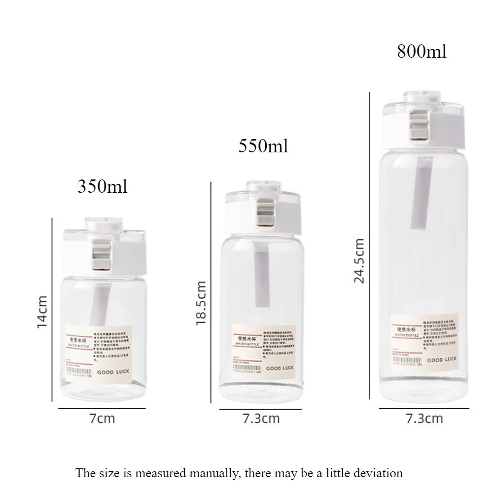Kawaii Transparent Portable Sports Water Bottle - BPA-Free Reusable Cup