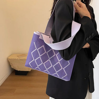 Luxury Knit Trendy Tote