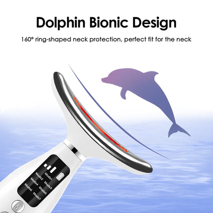 LED Light Therapy Face & Neck Lifting Massager - Anti-Aging Skin Tightening Tool