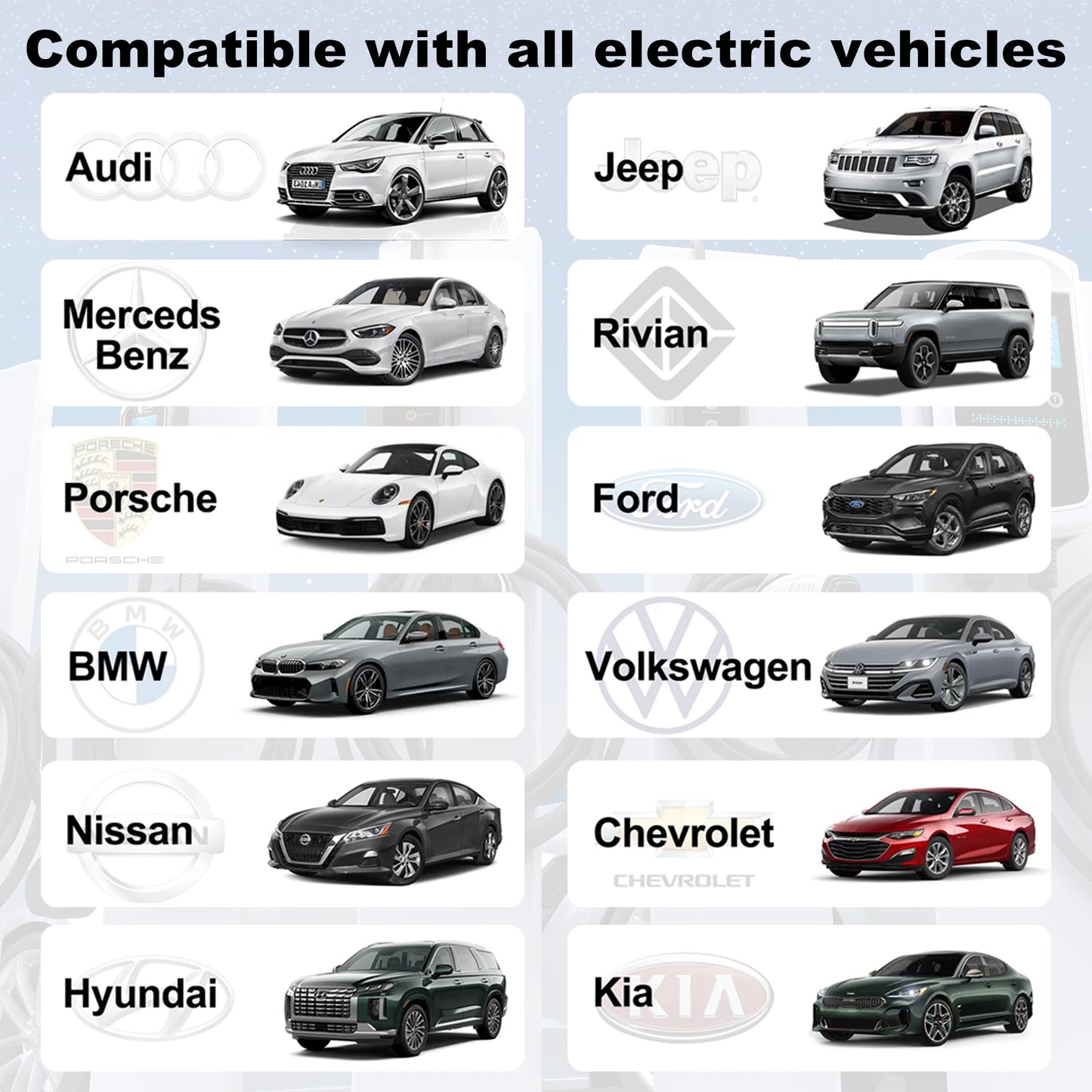 Portable EV Charger Type 1 & 2 - 3.5KW Adjustable Electric Car Charging Cable