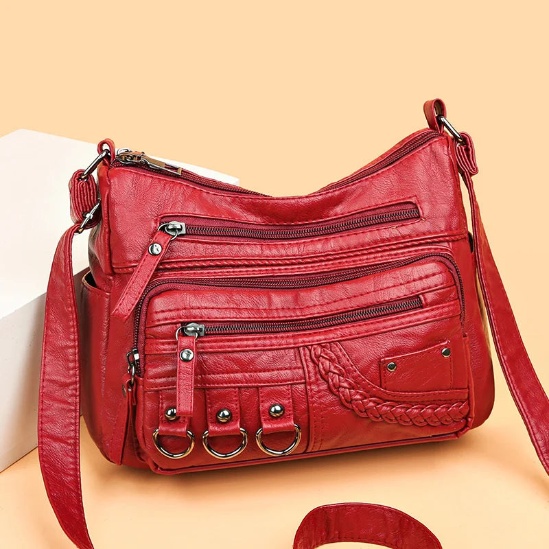 Luxury Vintage PU Leather Handbag