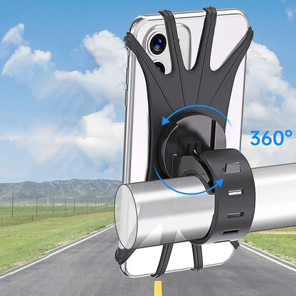 Universal Bike Phone Mount - Secure Anti-Shake Handlebar Smartphone Holder