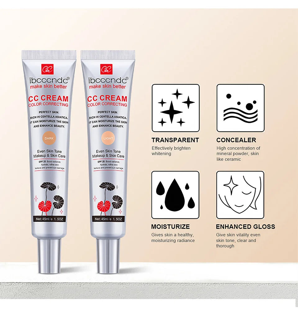 Color Correcting CC Cream - Full Coverage Moisturizing Foundation - 9