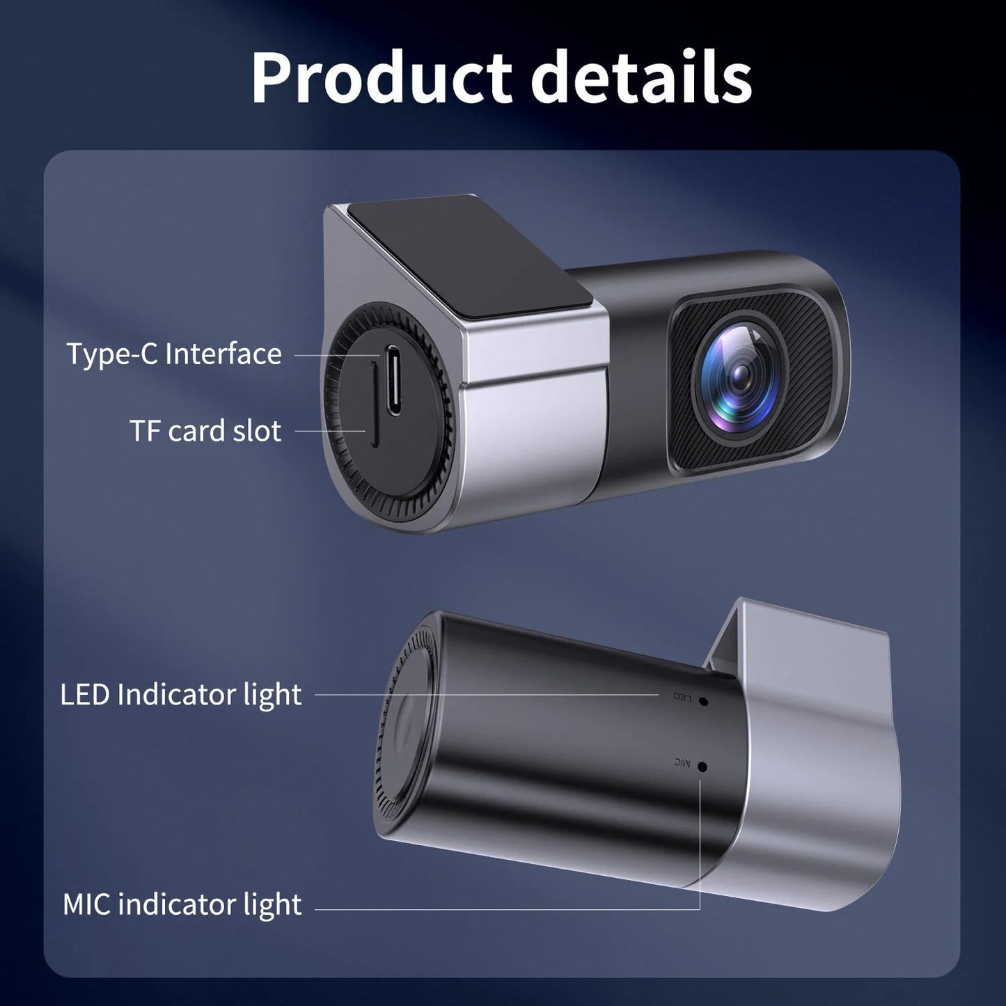 1080P HD Mini Hidden Dash Cam - Night Vision & WiFi App Control