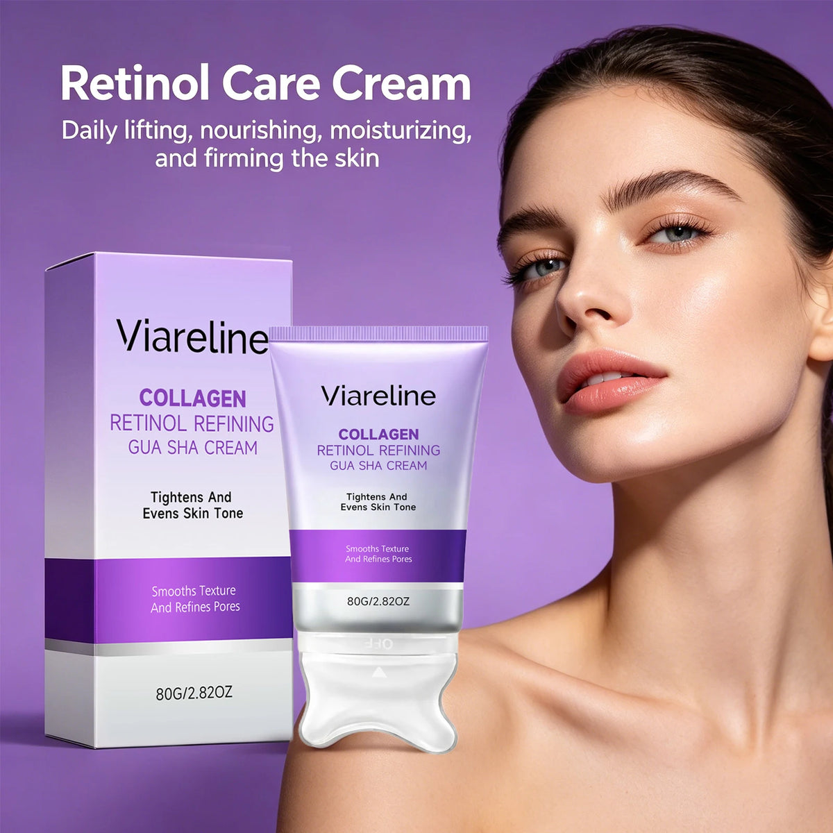 Collagen Retinol Gua Sha Lifting Cream for Facial Contouring & Skin Tightening