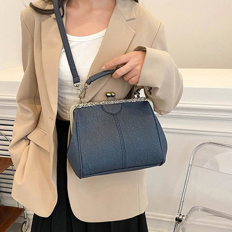 Luxury Vintage Alligator Kiss-Lock Bag