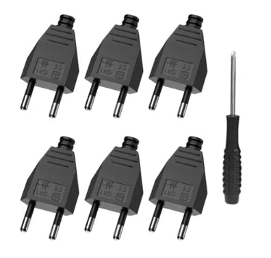 EU Plug Adapter Repair Kit - 250V Rewireable Schuko Power Connector