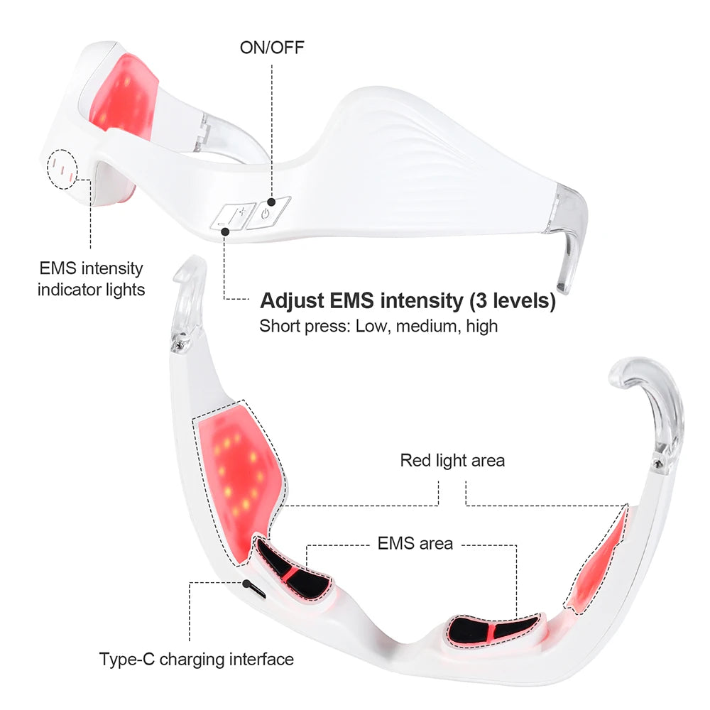 Electric EMS Red Light Eye Massager for Fatigue & Wrinkles