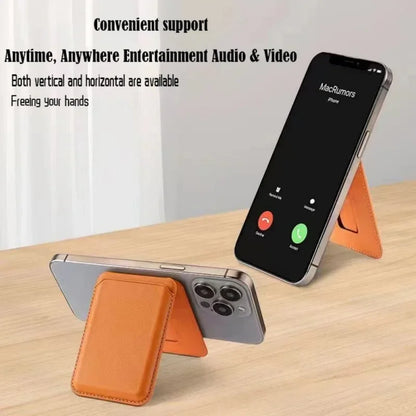 Magnetic MagSafe Leather Wallet Case with Stand for iPhone 16 15 14 13 12