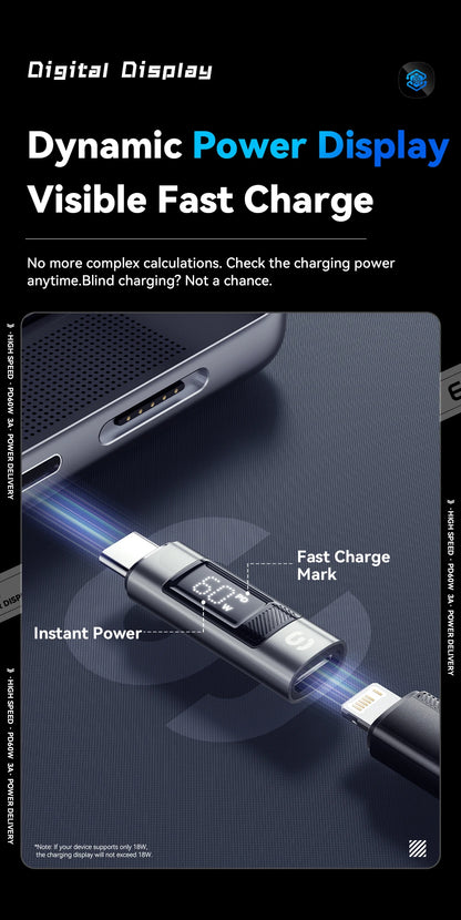 Universal Type-C to Lightning OTG Adapter 60W Fast Charging Converter