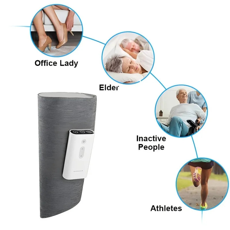 Cordless Air Compression Leg Massager for Calf & Thigh Muscle Pain Relief