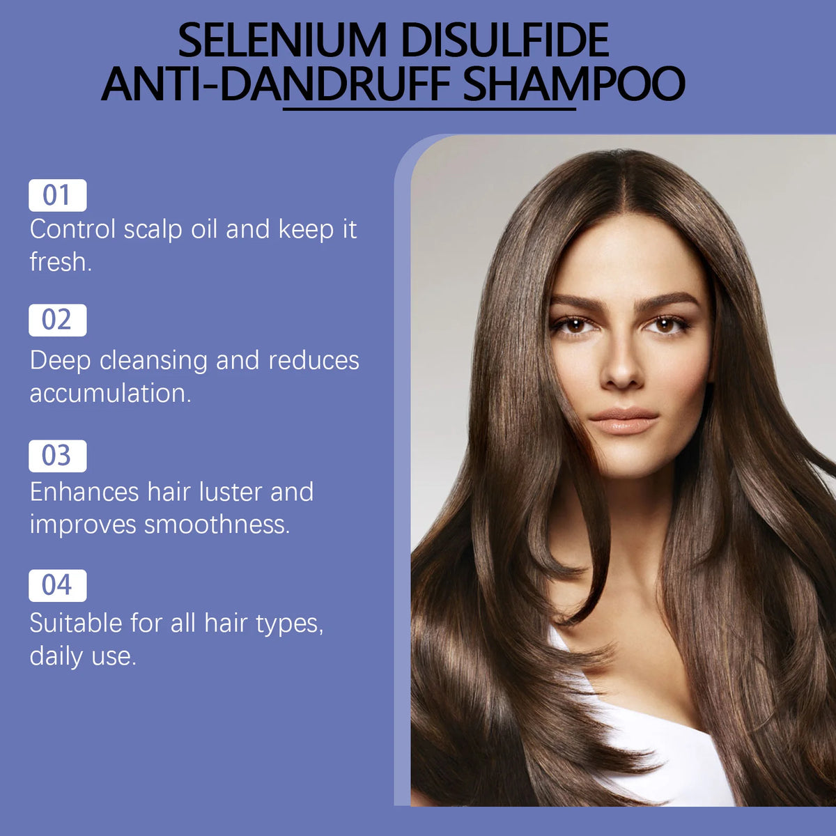 Selenium Disulfide Anti-Dandruff & Deep Cleansing Scalp Treatment Shampoo