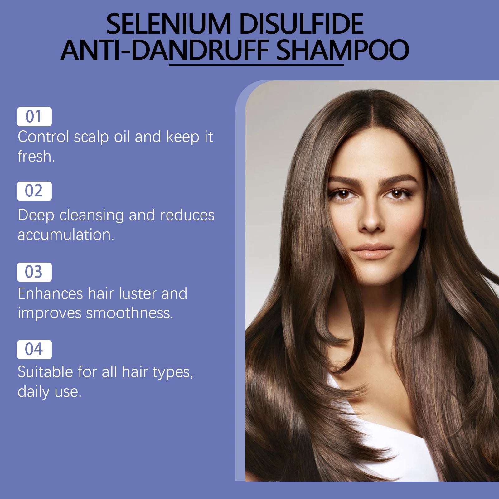 Selenium Disulfide Anti-Dandruff & Deep Cleansing Scalp Treatment Shampoo - 15