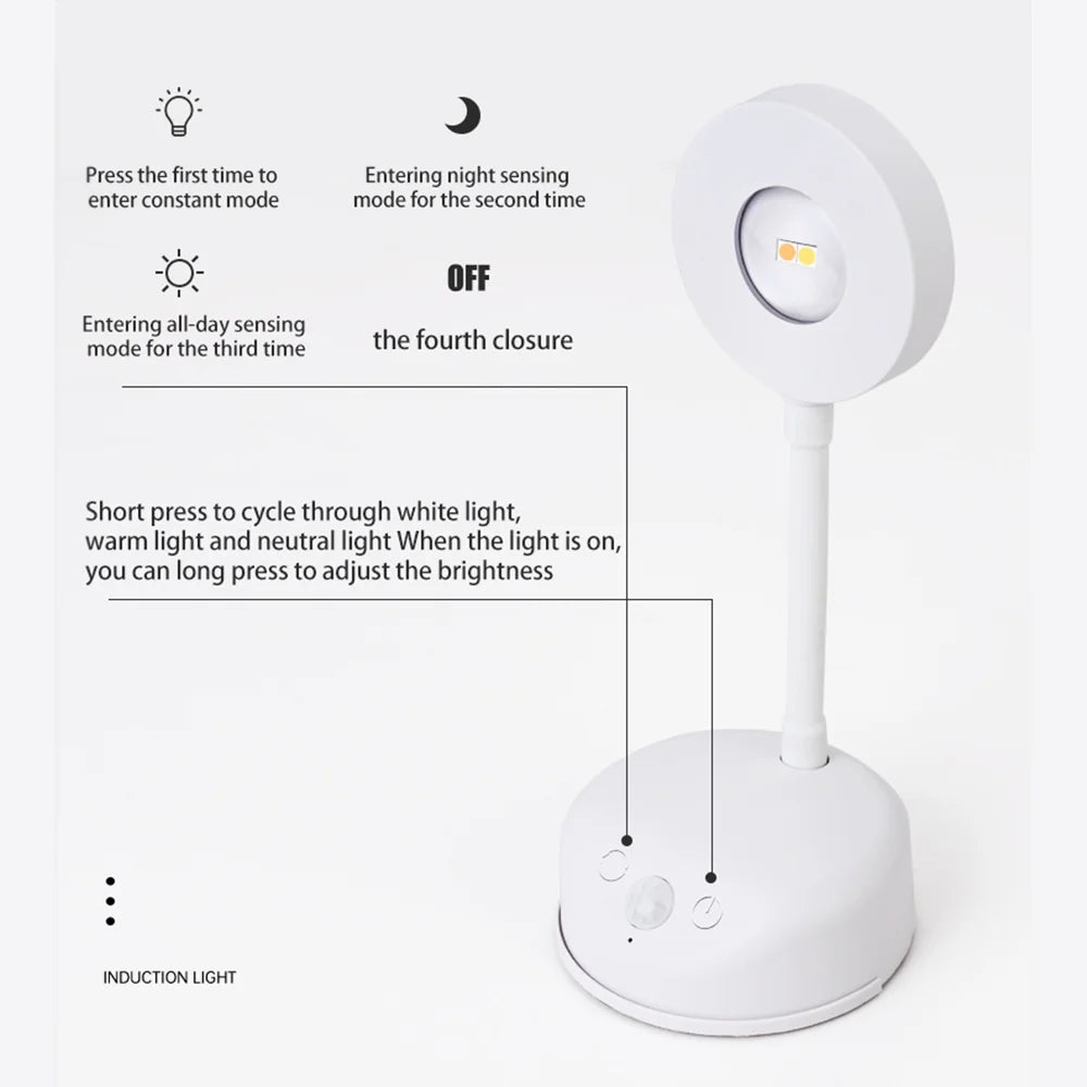 Wireless Rechargeable LED Spotlight - Motion Sensor Dimmable Wall Light for Art & Display