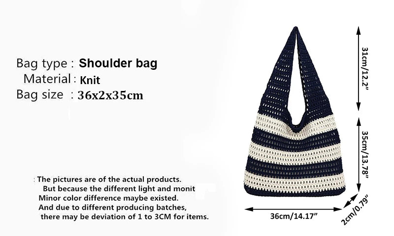 Luxury Aesthetic Knitted Tote