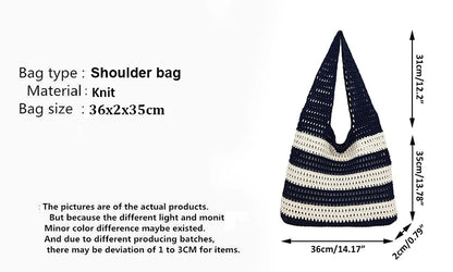 Luxury Aesthetic Knitted Tote