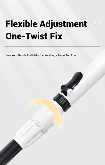 Telescoping Car Wash Mop with Curved Handle & Rotating Head