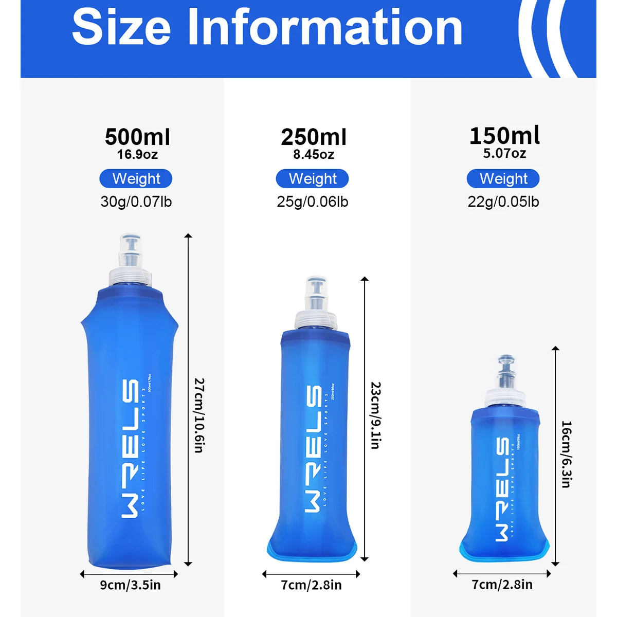 Collapsible Soft Water Bottle - BPA-Free Silicone Flask for Running & Hiking - 2