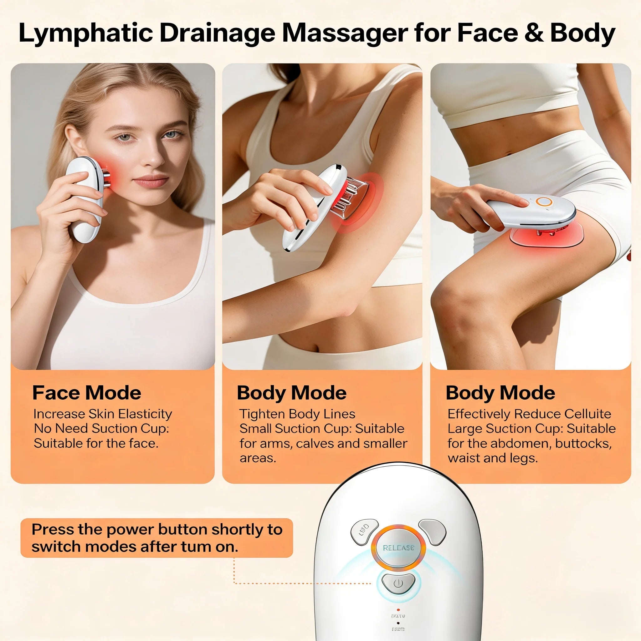 Electric Body Sculpting & Anti-Cellulite Massager with Red Light Therapy - 4