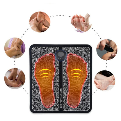EMS Foot Massager Mat - Portable Electric Muscle Stimulation Therapy