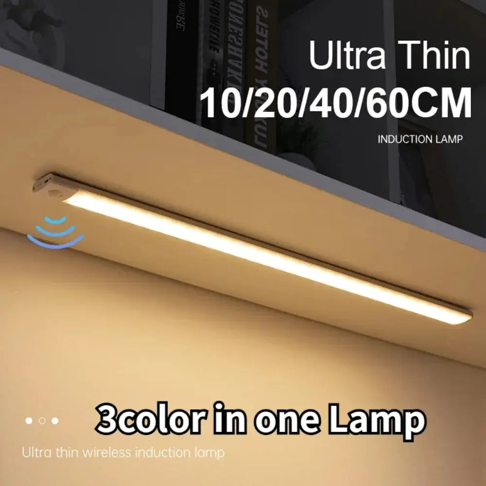 Ultra-Thin Wireless Motion Sensor LED Cabinet Lights - Rechargeable USB Closet Light - 1
