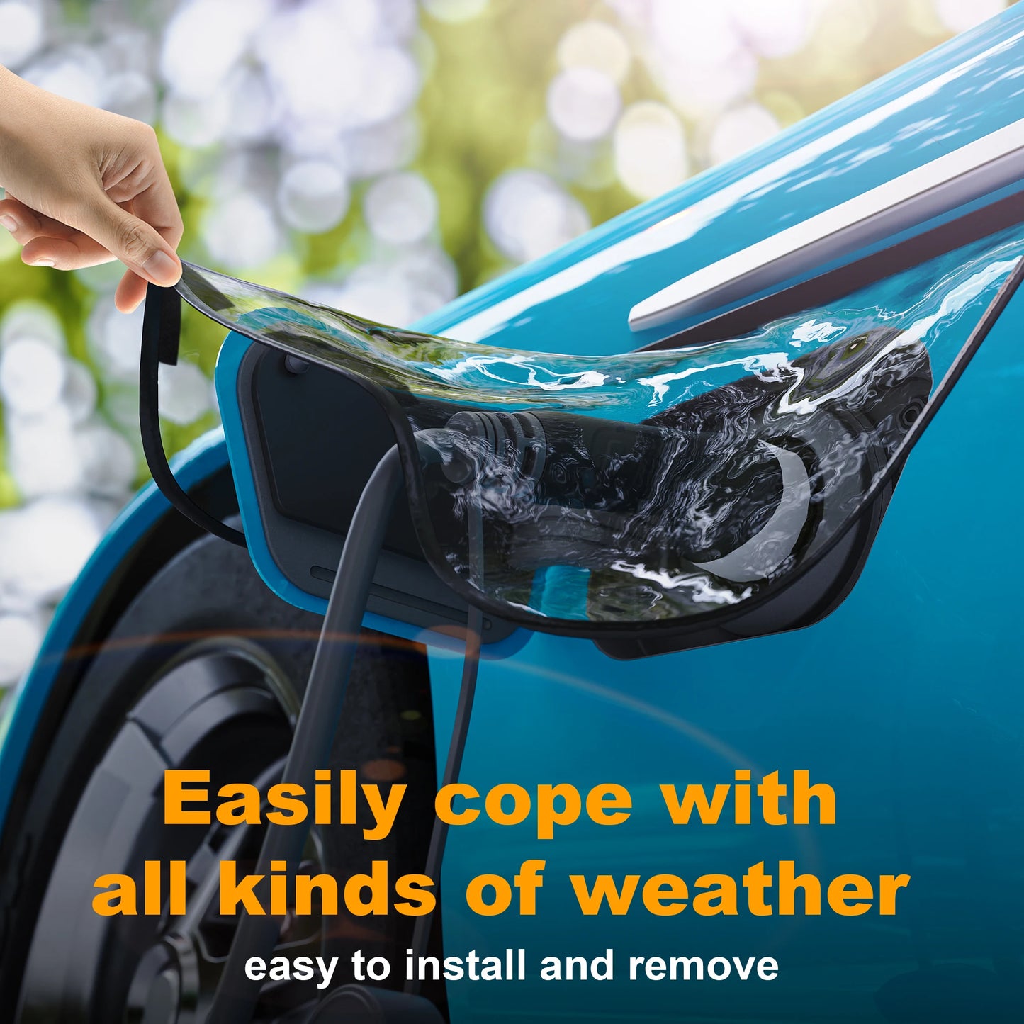 EV Charging Port Rain Cover - Universal Waterproof Magnetic Shield Protector