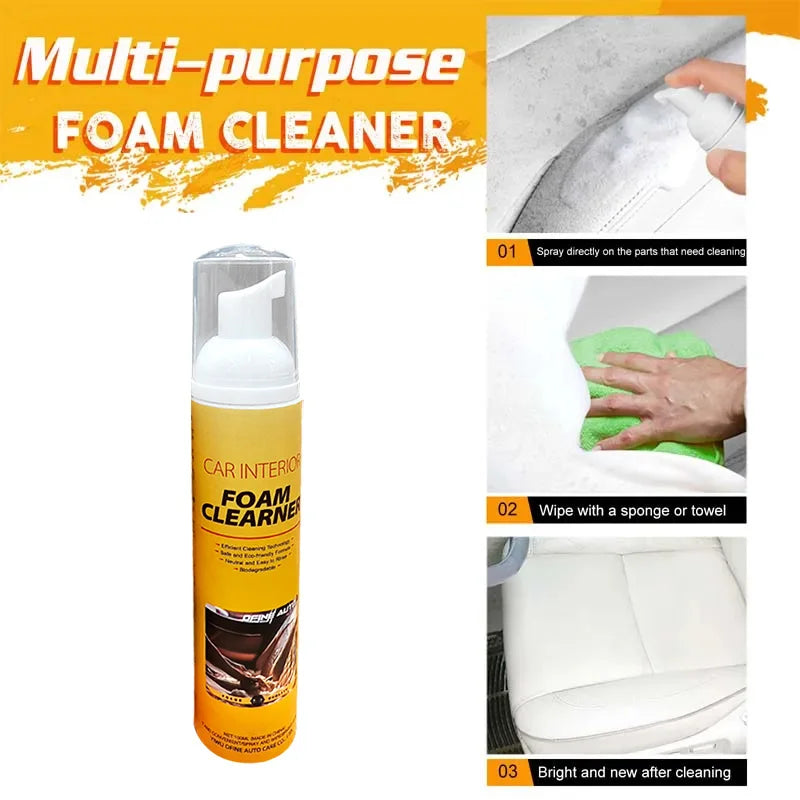 Multi-Purpose Foam Cleaner Spray for Car Interior & Home - 4