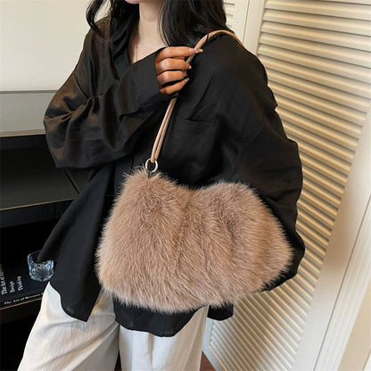 Luxury Plush Fur Shoulder Bag