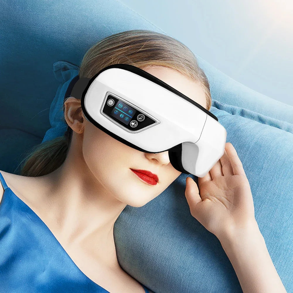 6D Smart Bluetooth Eye Massager with Heat & Air Pressure for Eye Fatigue