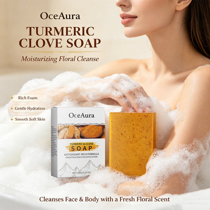 Turmeric & Clove Antioxidant Brightening Soap Bar for Face & Body