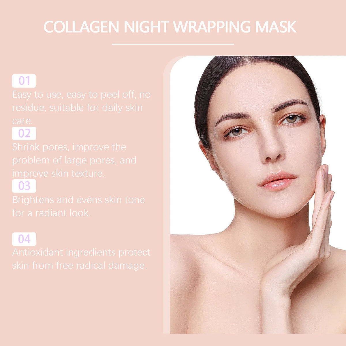 Collagen Night Wrapping Mask - Deep Firming & Moisturizing Peel-Off Face Treatment