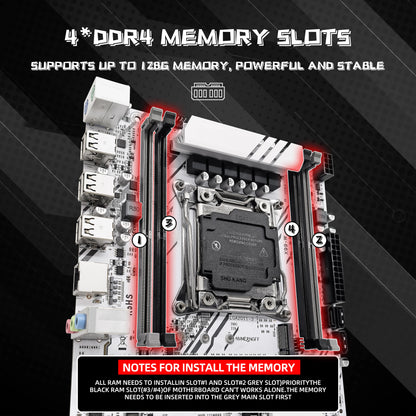X99-W Motherboard Set: Xeon E5 2650 V4 CPU & DDR4 RAM Support Kit