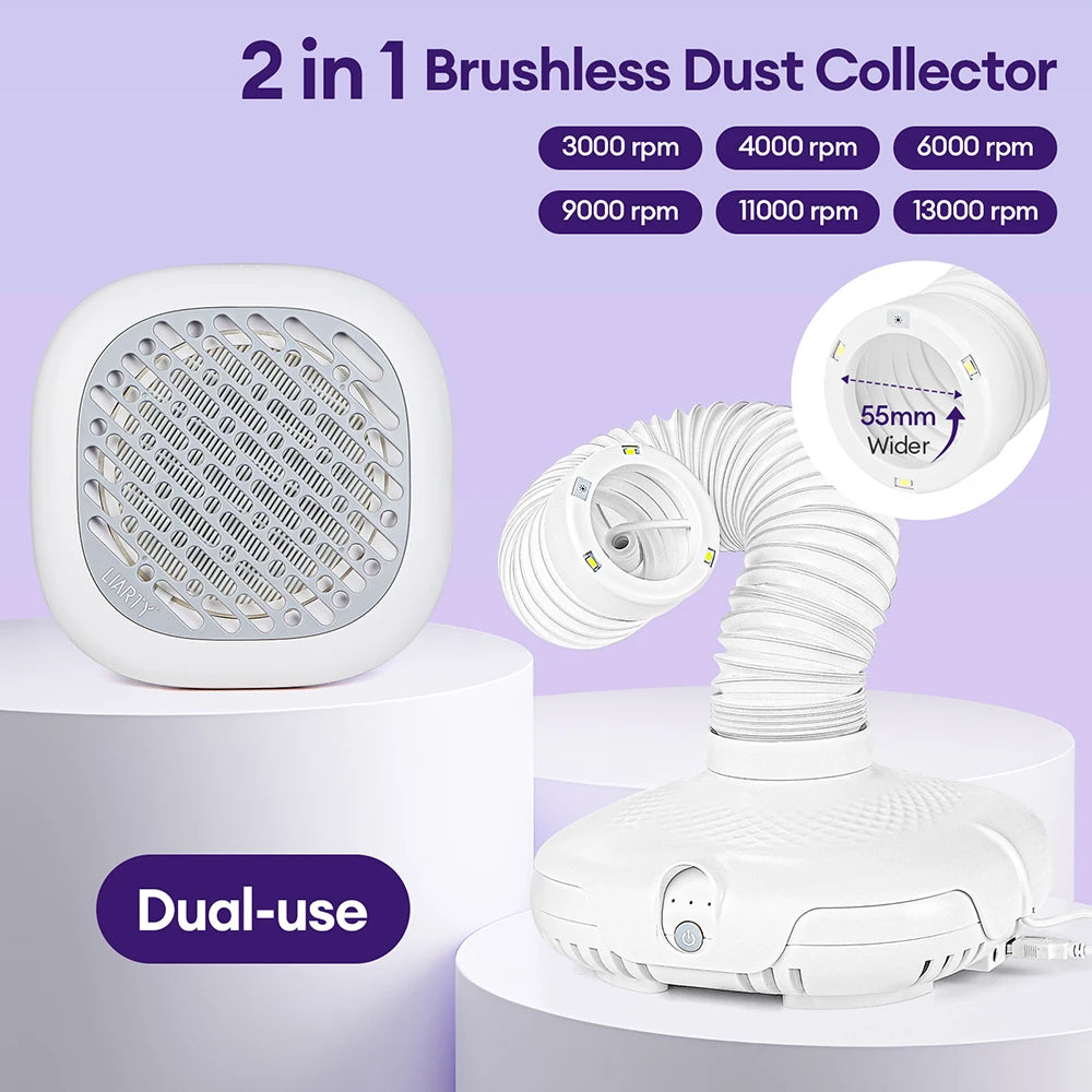 Nail Dust Collector Vacuum Extractor with Adjustable Tube - 2