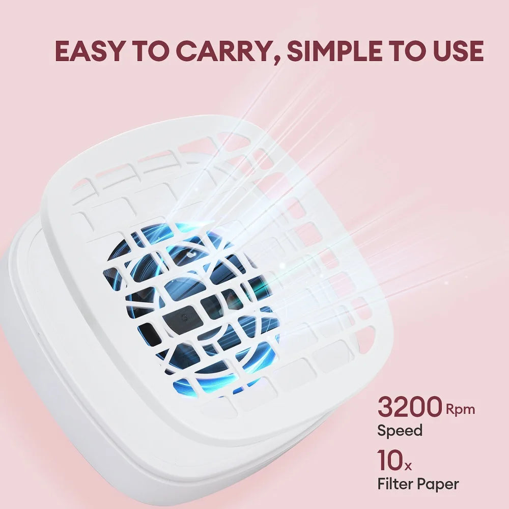 Portable Mini Nail Dust Collector USB Vacuum 3200RPM