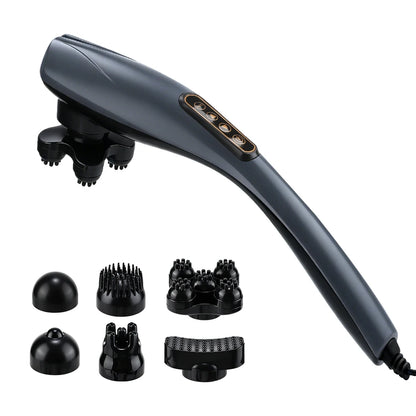 Electric Dolphin Percussion Body Massager with 6 Interchangeable Heads