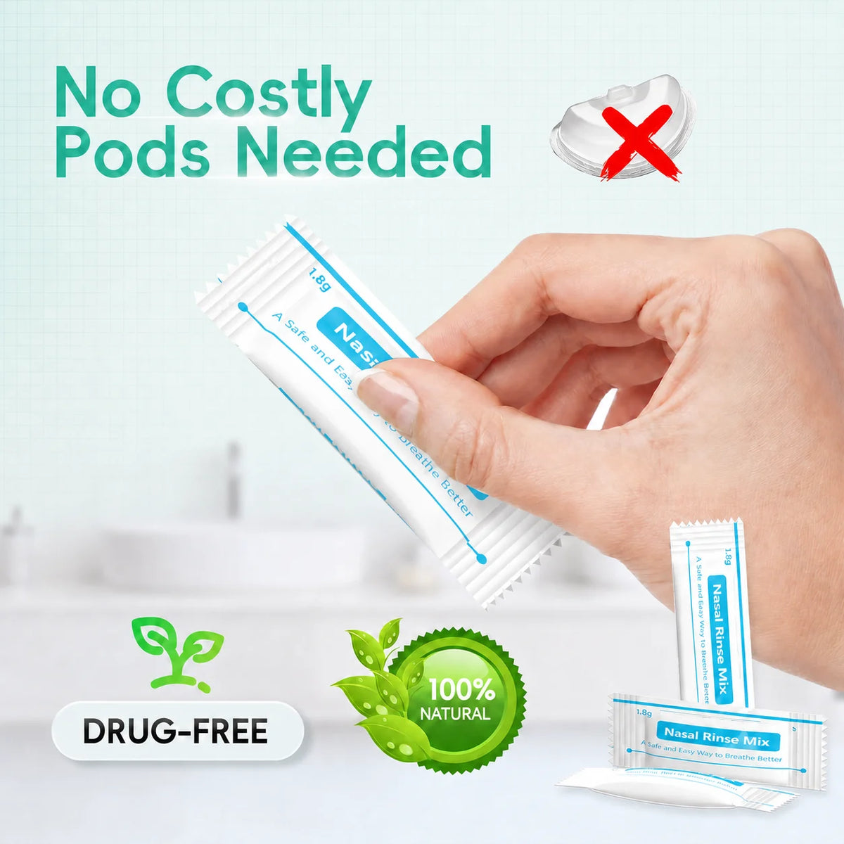 Portable Electric Nasal Irrigator - Rechargeable Sinus Rinse Machine