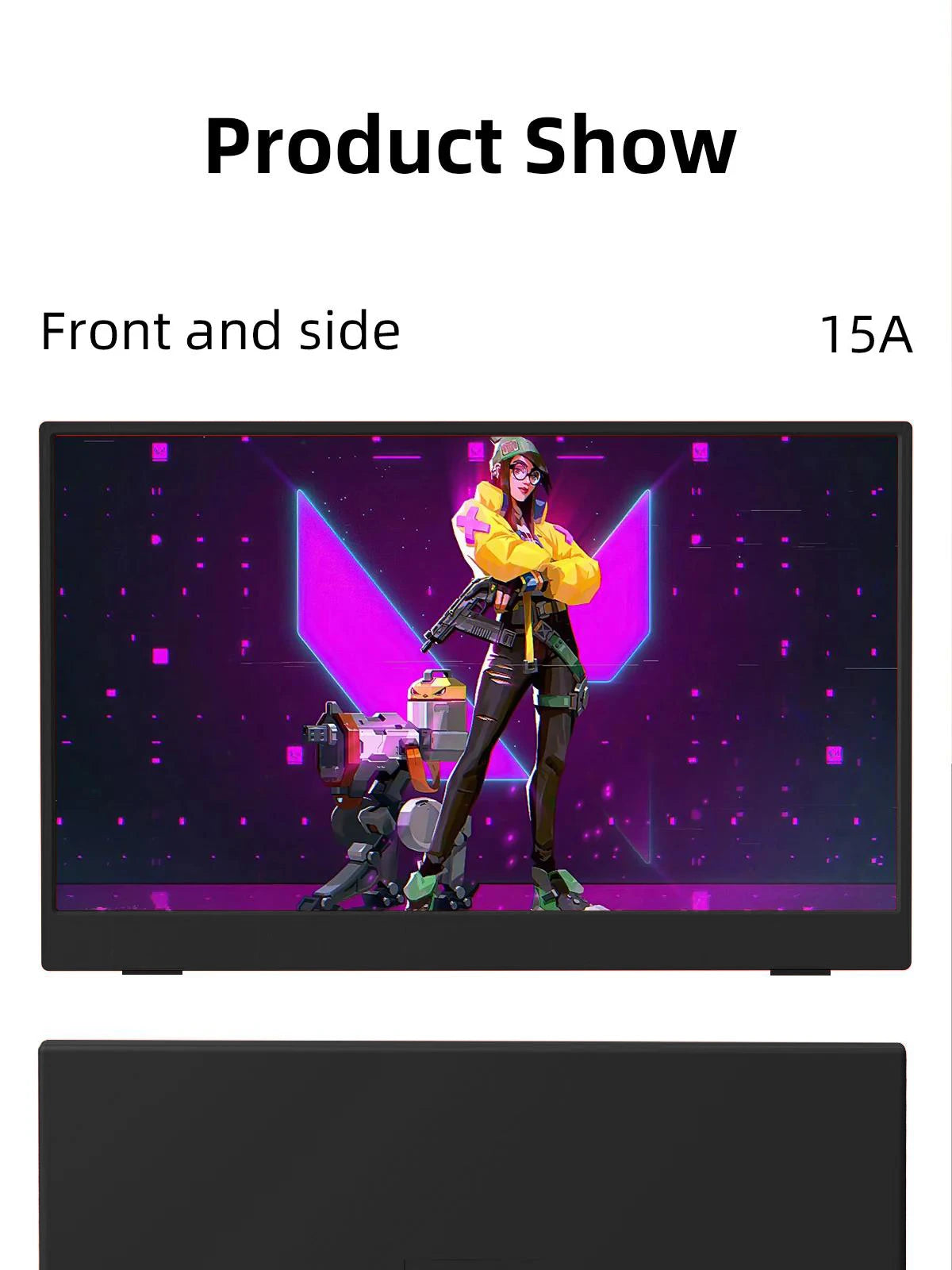 15.6" Full HD 1080P Portable Monitor - IPS Ultra-Slim Gaming Display - 8