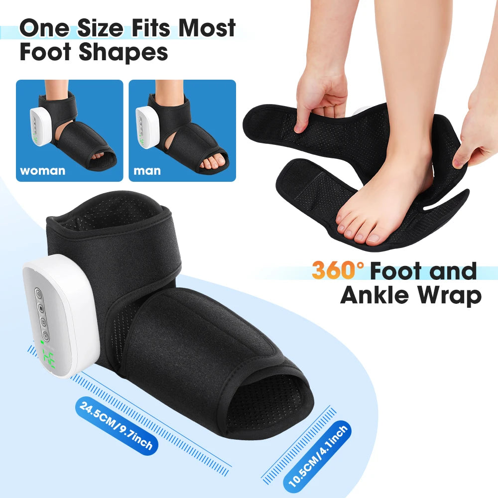 Cordless Air Compression Foot and Ankle Massager with Heat Therapy - 6