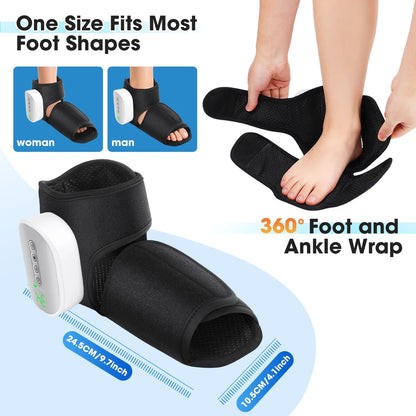 Cordless Air Compression Foot and Ankle Massager with Heat Therapy