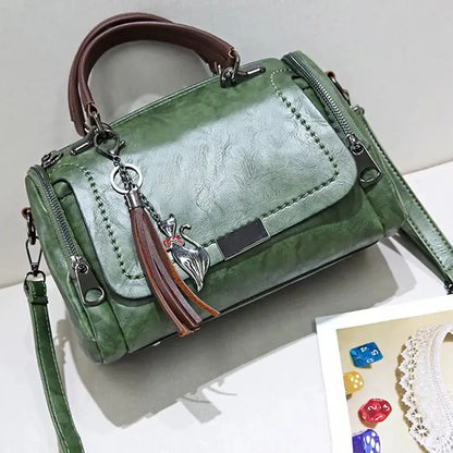 Luxury Tassel Boston Shoulder Bag