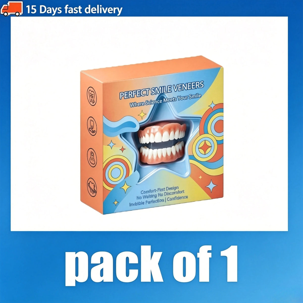 Cosmetic Veneers Smile Kit - Instant Natural Looking Teeth for Confidence
