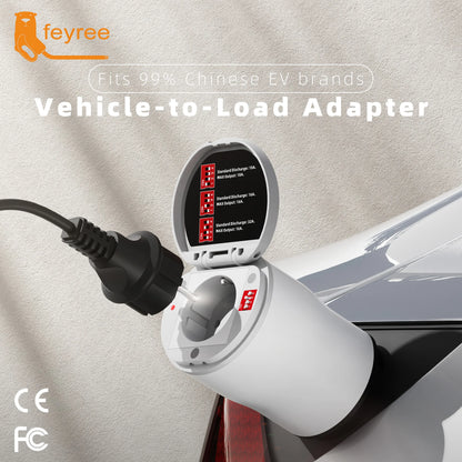 Type 2 V2L Electric Vehicle Discharger Adapter for Chinese EV Camping