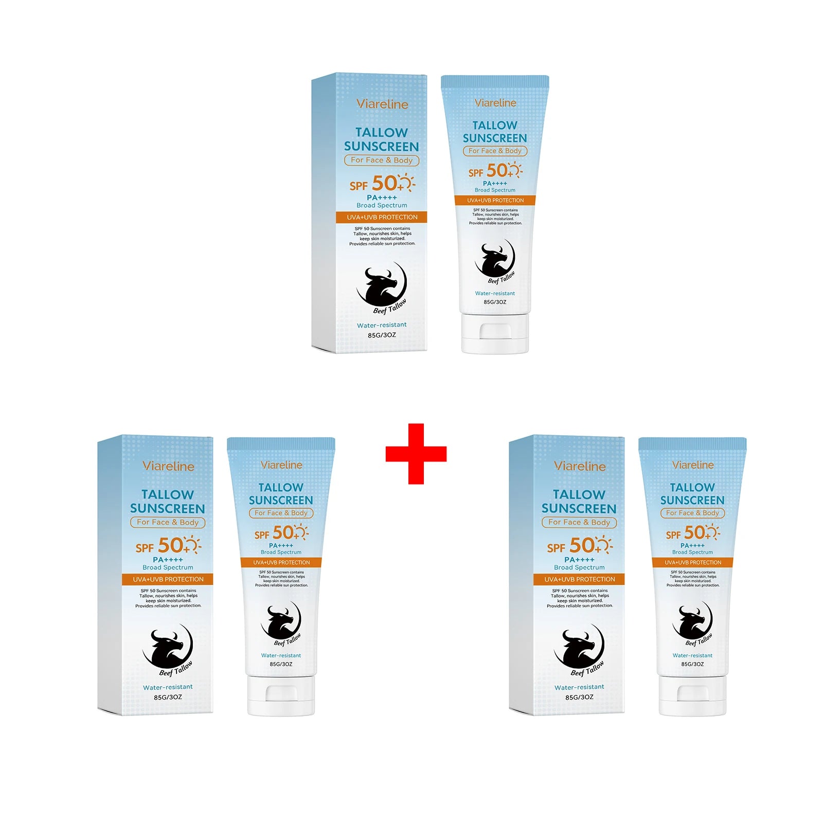 Tallow Sunscreen SPF 50 Broad Spectrum Moisturizing Face and Body Sun Protection - 16