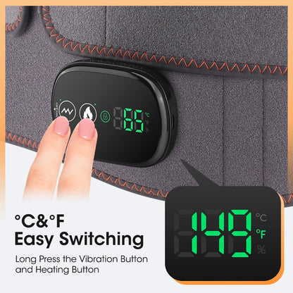 Heated Waist Massager Belt with Vibration Therapy for Back Pain Relief