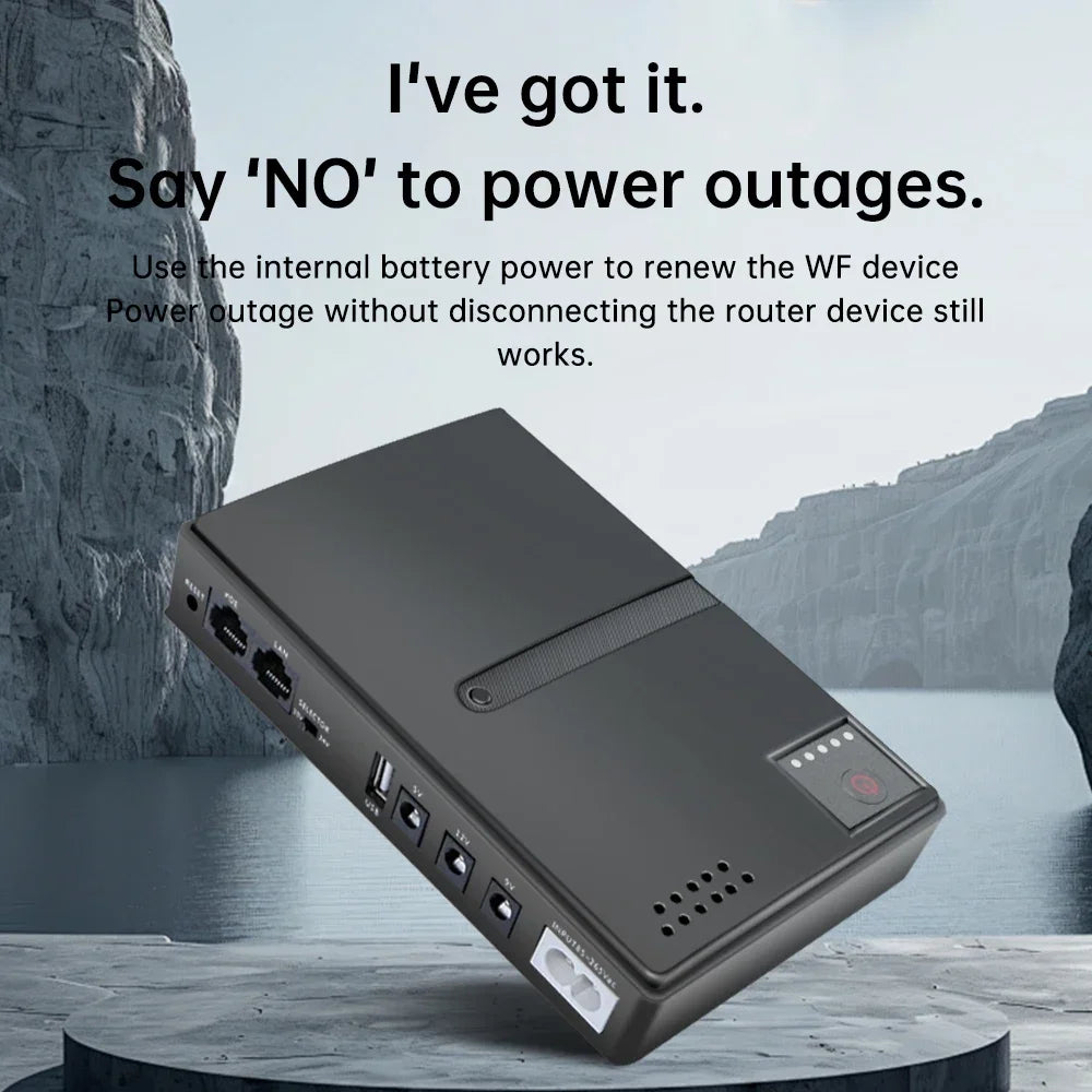 Mini UPS DC Power Supply for Routers, WiFi & Security Cameras (18W) - 9
