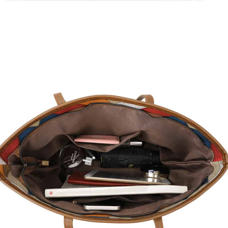 Luxury Vintage Leather Commuter Tote